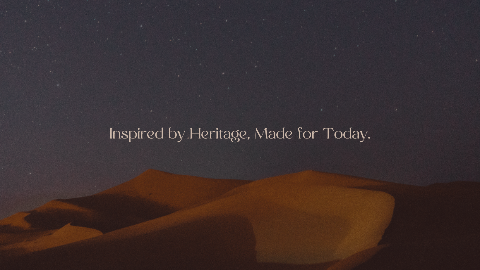Dunes de sable sous un ciel étoilé — Inspired by Heritage, Made for Today